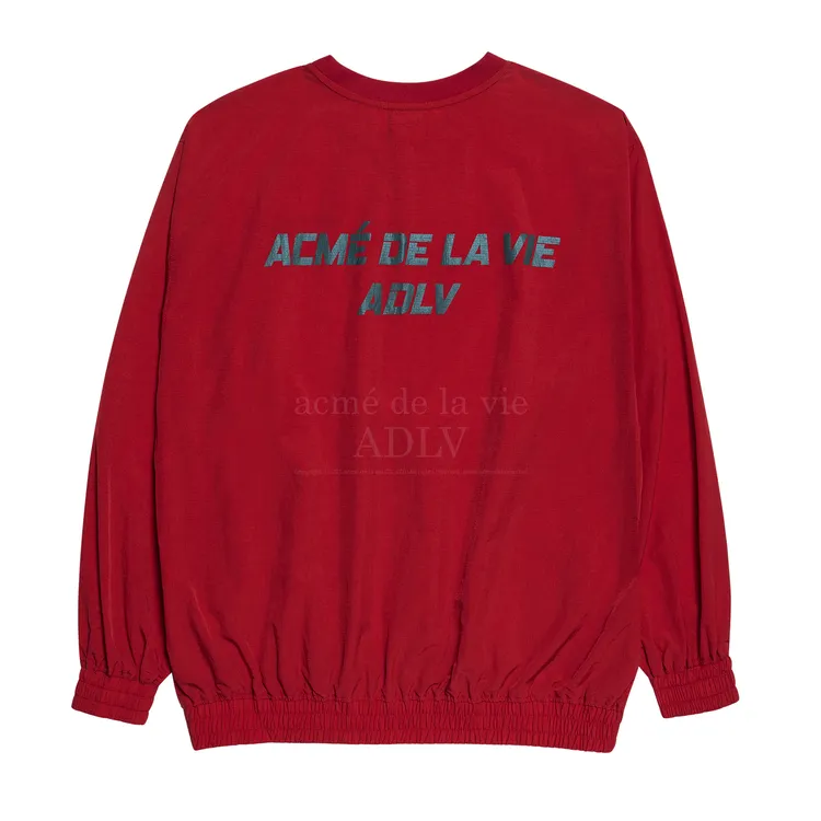 Áo Nỉ ADLV Sporty Logo Woven Đỏ