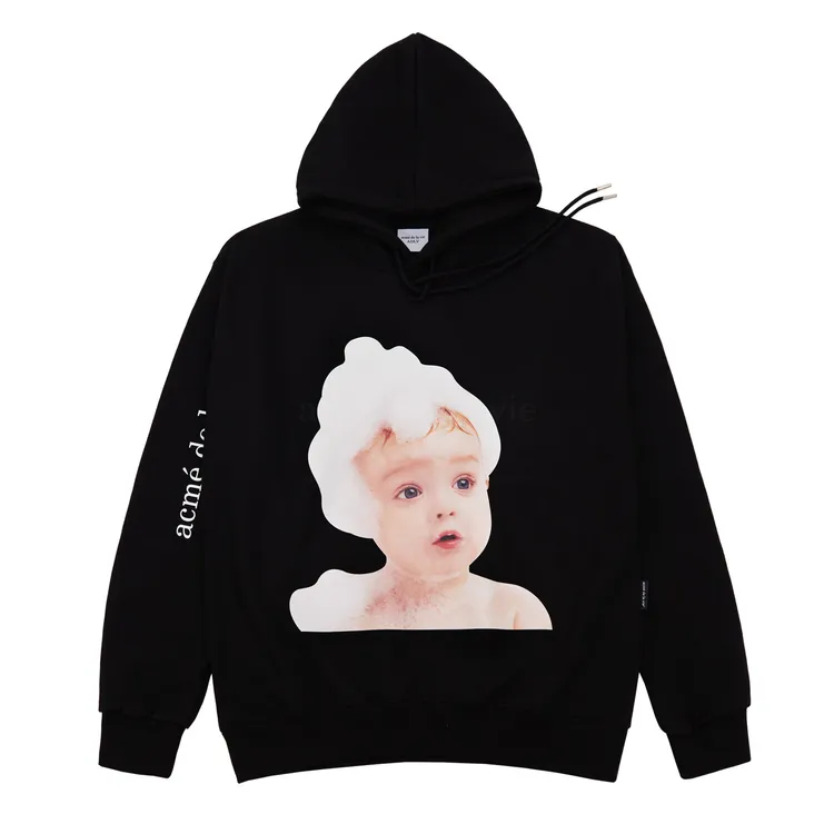 Áo Hoodie Baby Face Bubble Đen