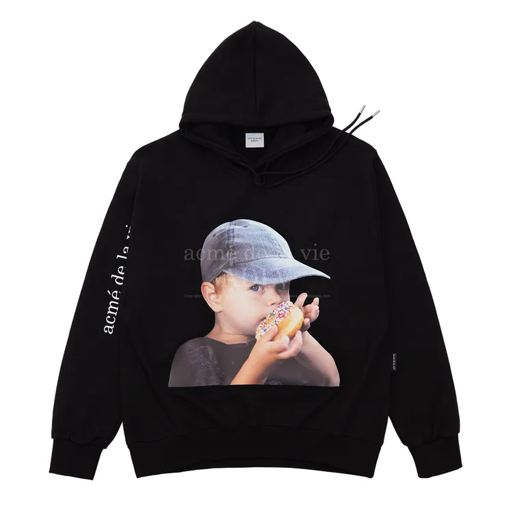 Áo Hoodie Baby Face Cap Boy Đen