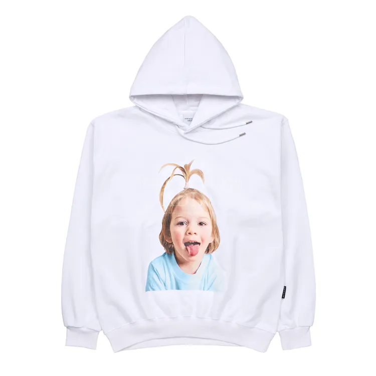 Áo Hoodie Baby Face Apple Hair Trắng
