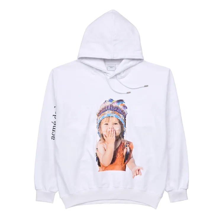 Áo Hoodie Baby Face Indian Trắng