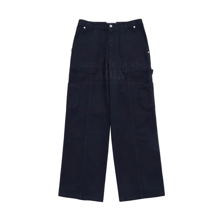 Quần Cargo Front Cutting Stitch Xanh Navy