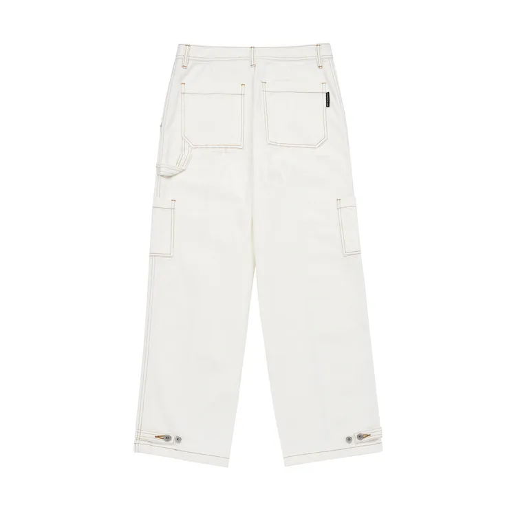 Quần Cargo Front Cutting Stitch Trắng