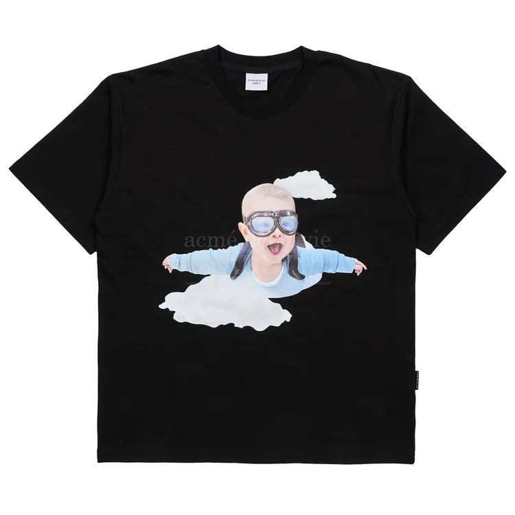 Áo Thun ADLV Baby Face Skydiving Đen