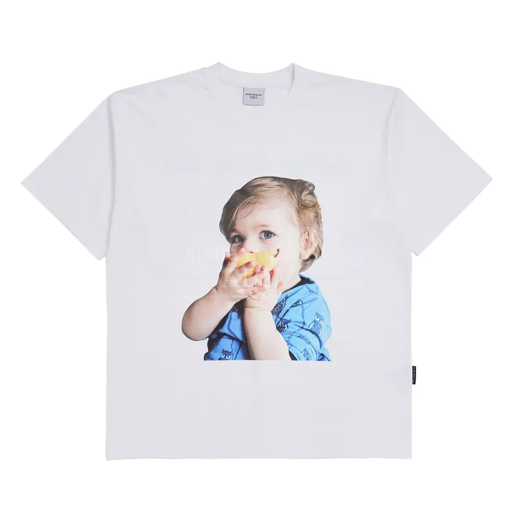 Áo Thun ADLV Baby Face Pear-Eating Baby Trắng