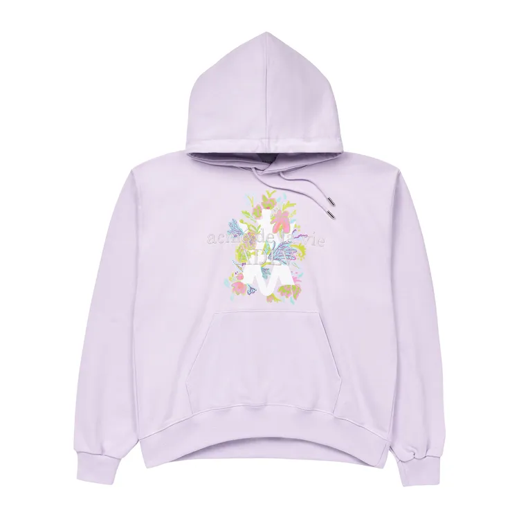 Áo Hoodie Logo Emblem Flower Essential Tím nhạt