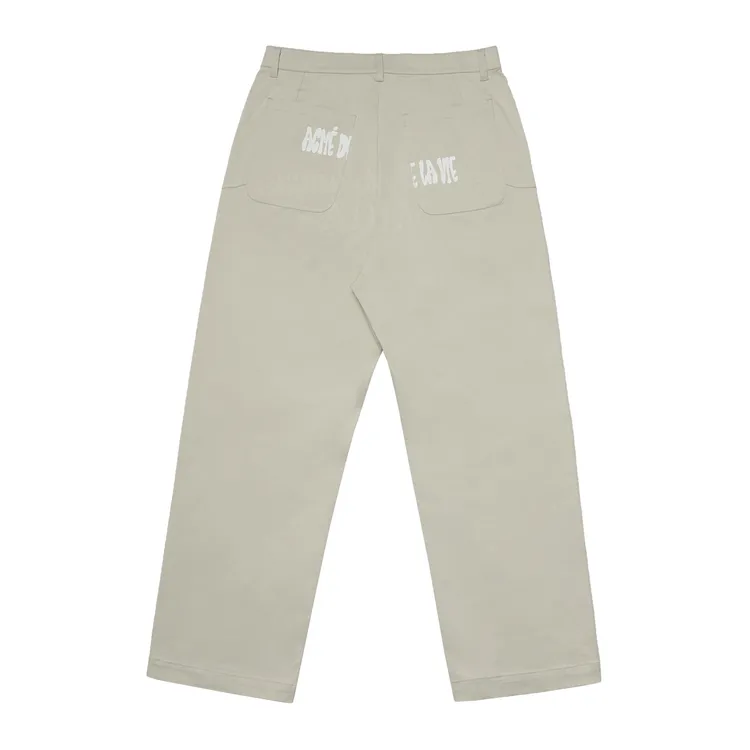 Quần Woven Pin Tuck Two Tone Be