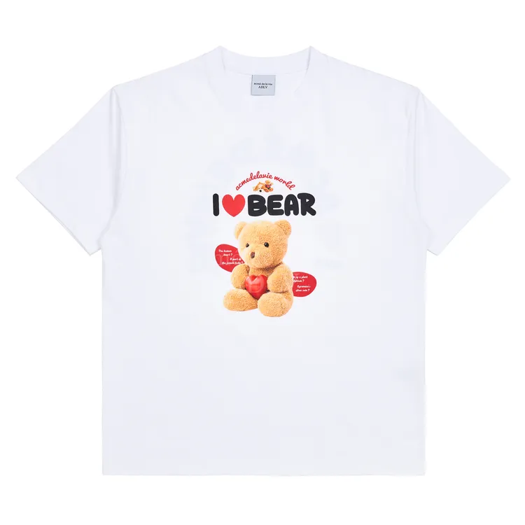 Áo Thun ADLV I Love Teddy Bear Trắng