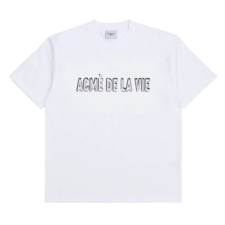 Áo Thun ADLV Logo 3D Chrome Trắng