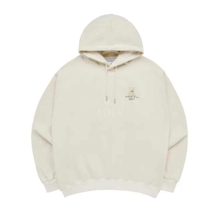 Áo Hoodie Fuzzy Bear Trắng Ngà
