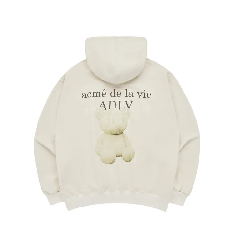 Áo Hoodie Fuzzy Bear Trắng Ngà