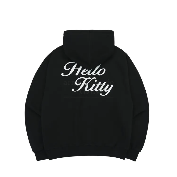 Áo Hoodie ADLV Hello Kitty Lettering Đen