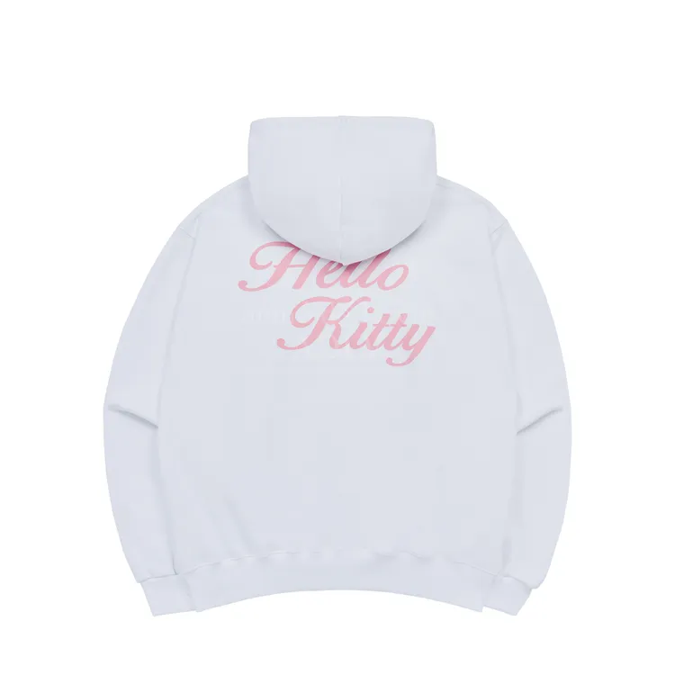 Áo Hoodie ADLV Hello Kitty Lettering Trắng