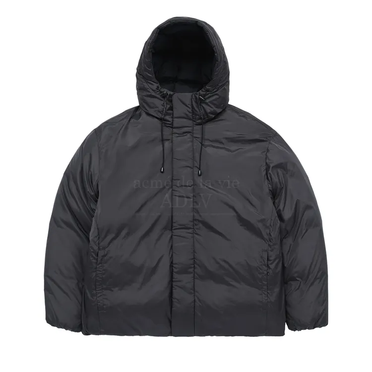 Áo Parka Lông Vũ ADLV Basic Logo Non Quilting Hooded Than Chì