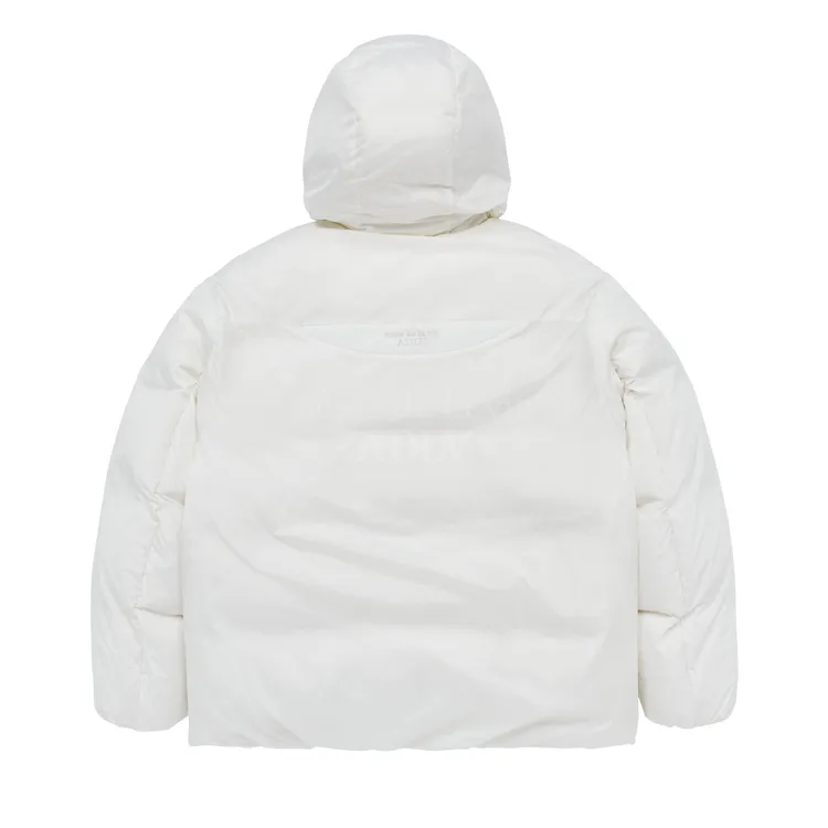 Áo Parka Lông Vũ ADLV Basic Logo Non Quilting Hooded Kem