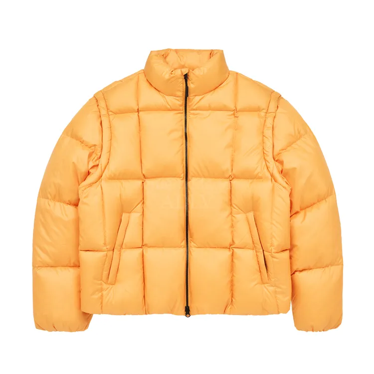 Áo Parka Lông Vũ Mặc 2 Kiểu ADLV Print Square Quilting Cam