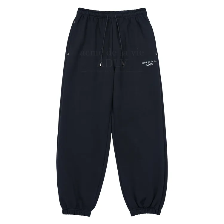 Quần Nỉ ADLV Lót Bông Basic Logo Rivet Than Chì
