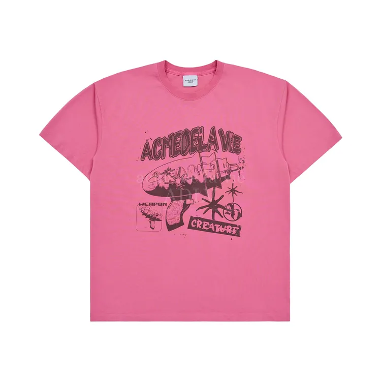 Áo Thun Creature Weapon Vintage Artwork Hồng