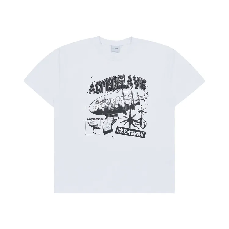 Áo Thun Creature Weapon Vintage Artwork Trắng