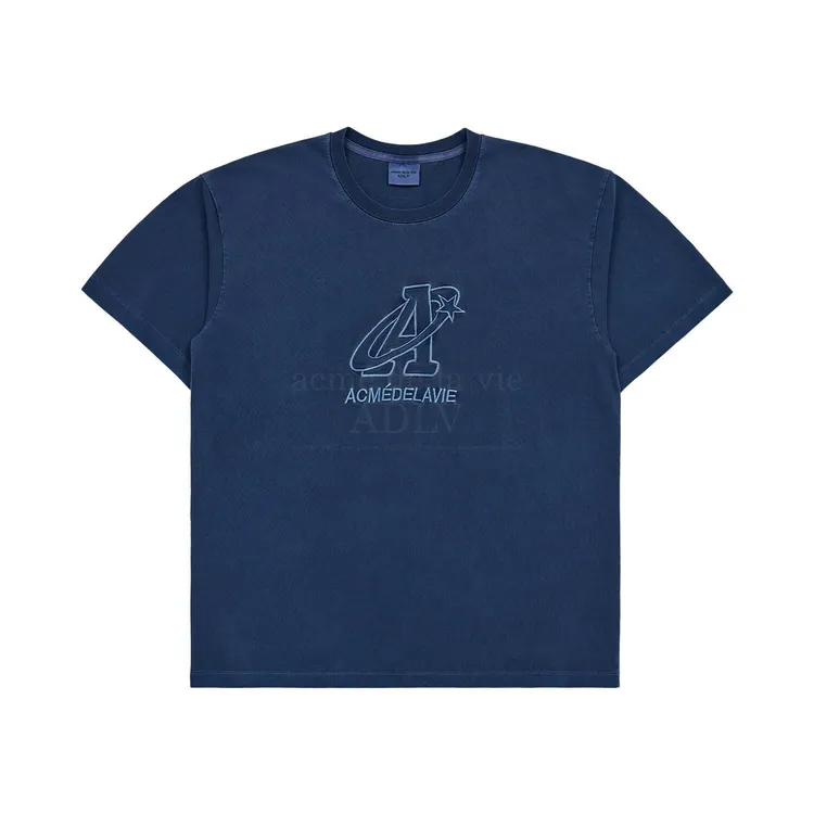 Áo Thun Star A Logo Pigment Xanh Navy