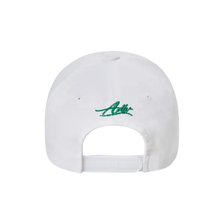 Mũ Bóng Chày Thêu Script Logo Chain Trắng
