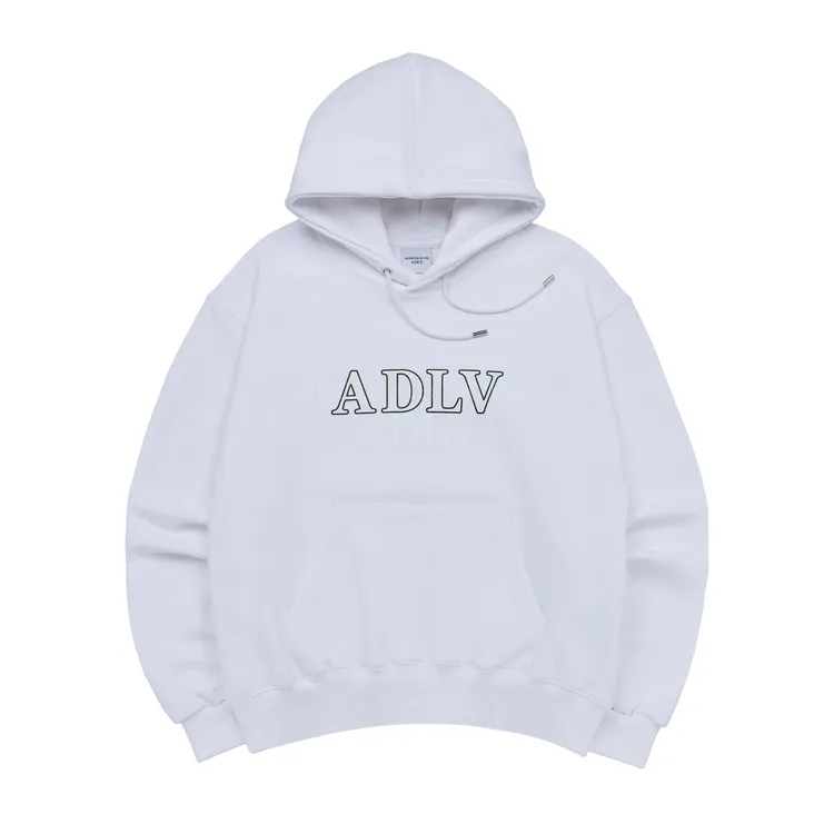 Áo Hoodie Outline Logo Trắng