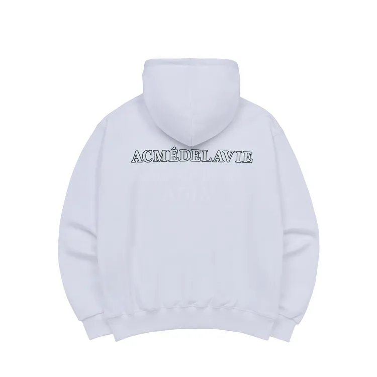 Áo Hoodie Outline Logo Trắng
