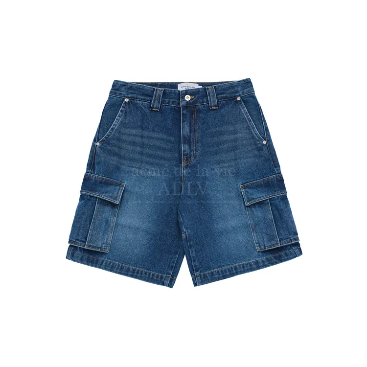 Quần Short Lỡ ADLV Denim Cargo Pocket Xanh