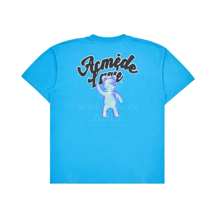 Áo Thun ADLV Hologram Bear Xanh Da TrờI