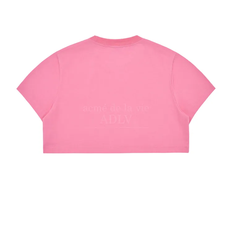 Áo Croptop ADLV Heart Lettering Hồng