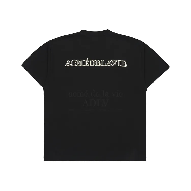 Áo Thun ADLV Outline Printing Logo Đen