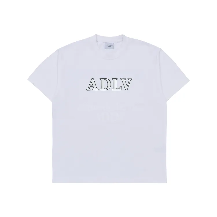 Áo Thun ADLV Outline Printing Logo Trắng