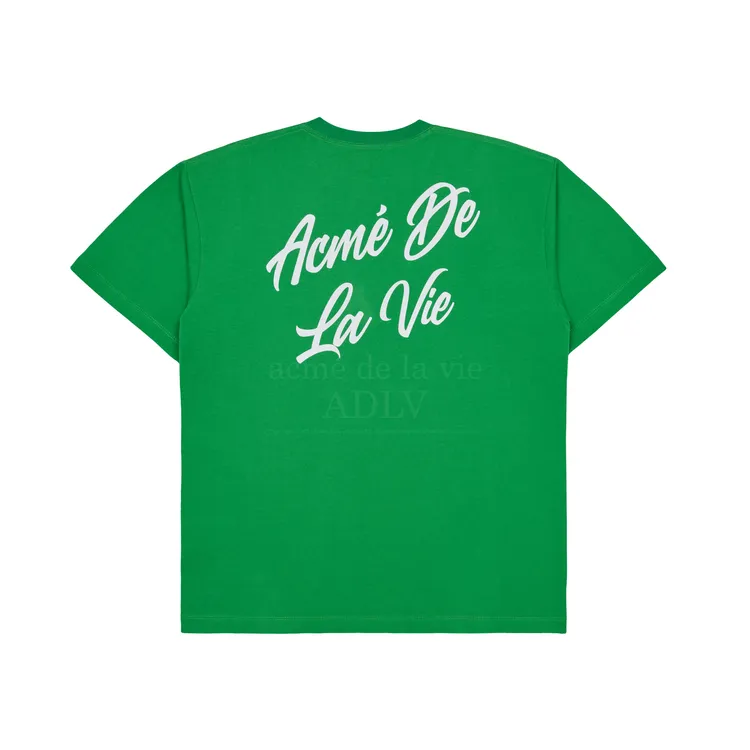 Áo Thun ADLV In Script Logo Xanh Lá