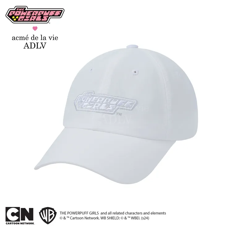 [The Powerpuff Girls X Acmedelavie] Mũ bóng chày Nylon Logo Trắng