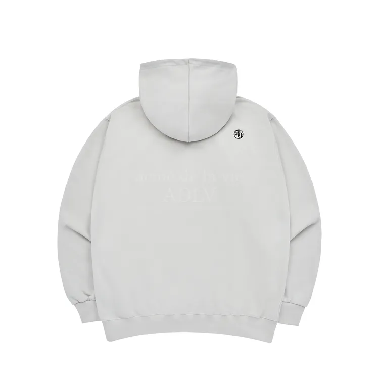 Áo Hoodie Circle Symbol Rivet Xám