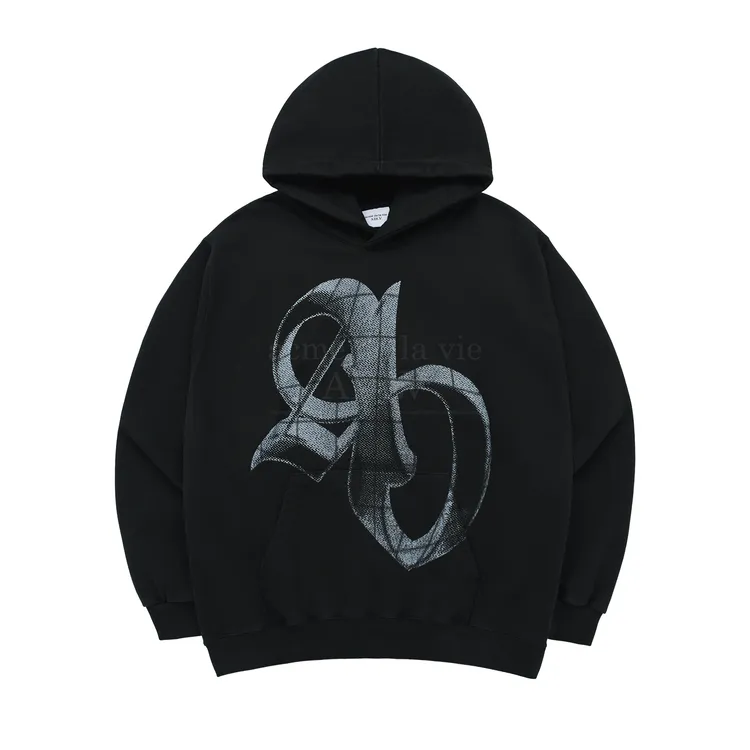 Áo Hoodie Halftone Symbol Đen