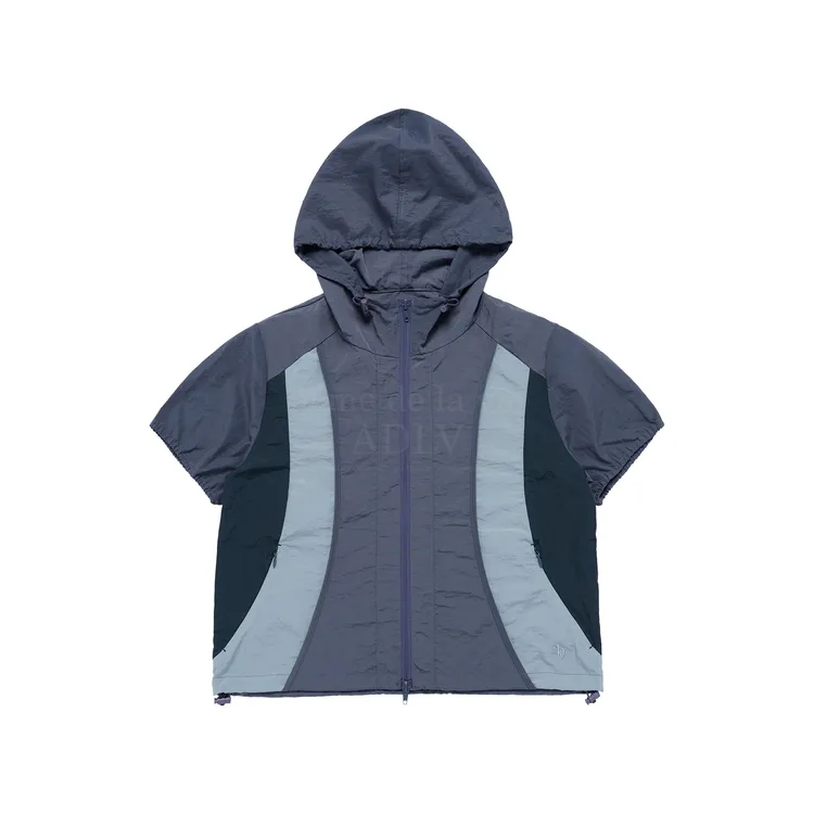 Áo Hoodie Ngắn Tay Nữ Symbol Windbreaker Xám