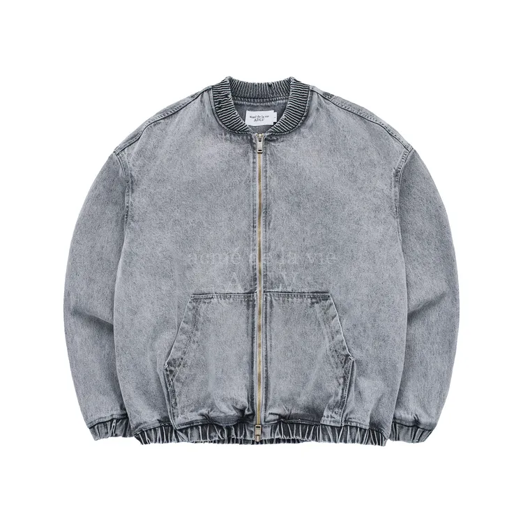 Áo Khoác Ma-1 Blouson Denim Xám