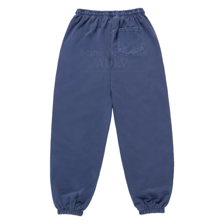 Quần Nỉ Basic Logo Pigment Washing Xanh Navy