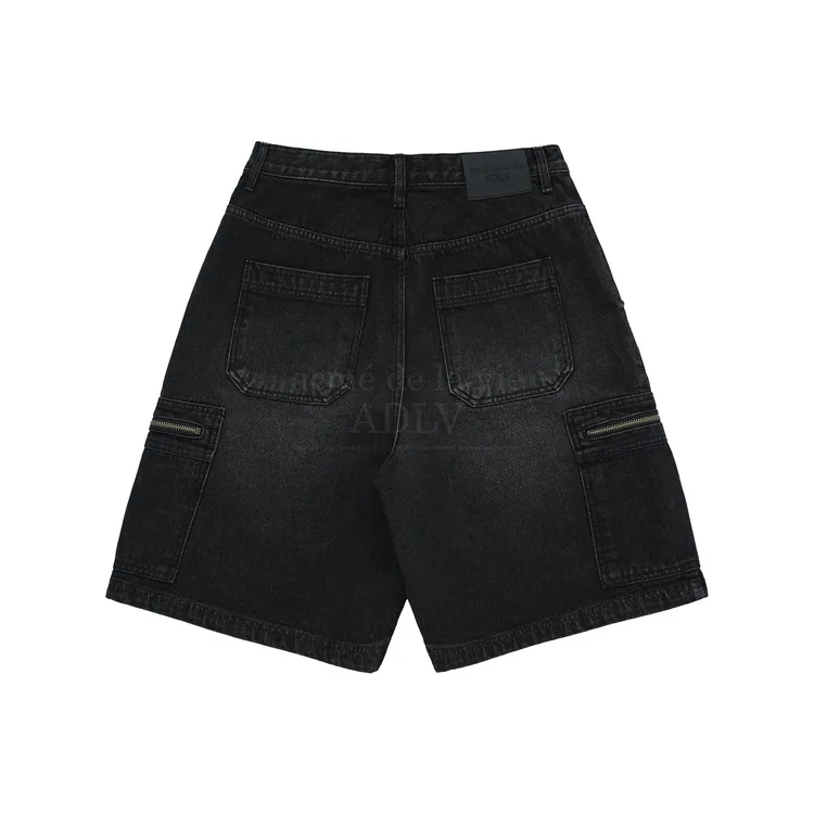 Quần Short Denim Double Pocket Đen