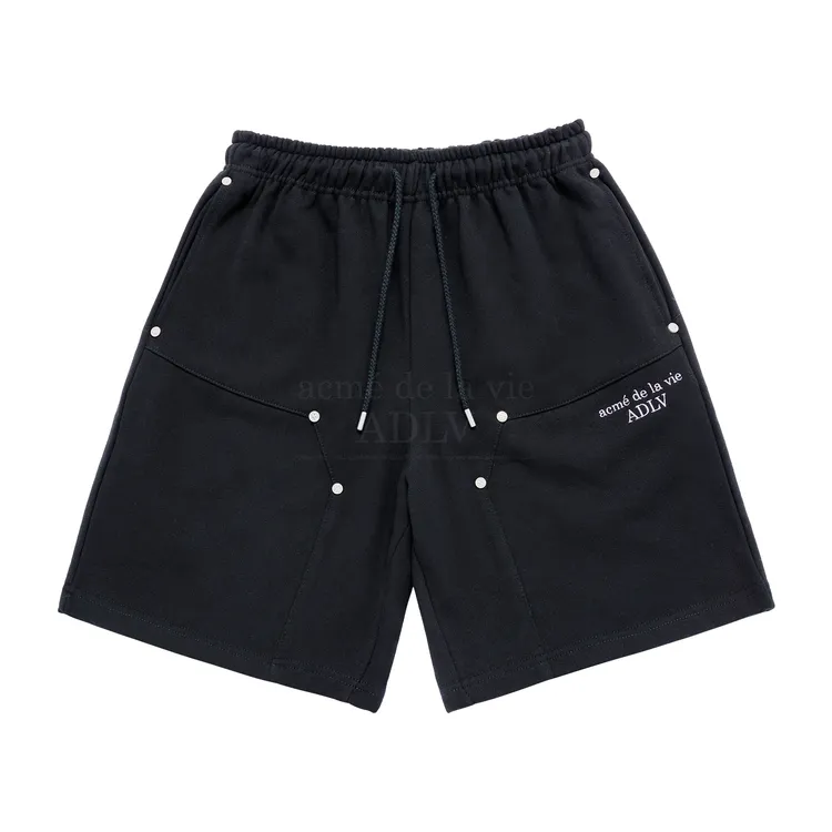 Quần Short Basic Logo Needlework Đen