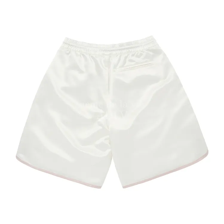 Quần Short Nam Satin Semi Boxing Trắng Ngà