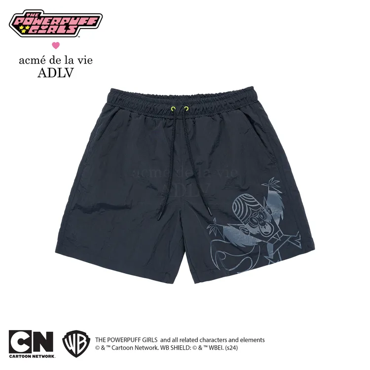 [The Powerpuff Girls X Acmedelavie] Quần Short Swim Mojo Jojo Artwork Đen
