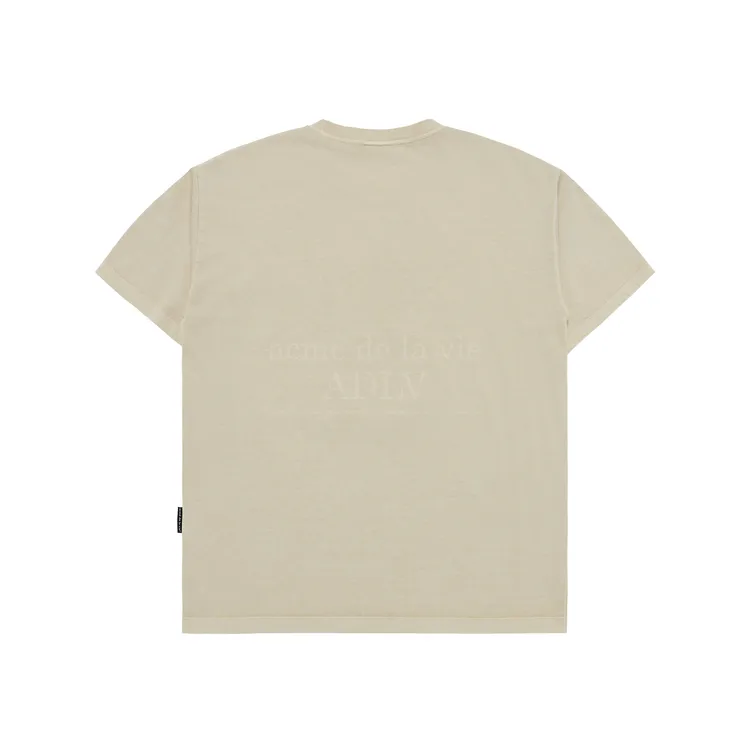 Áo Thun Bear Applique Pigment Washing Be
