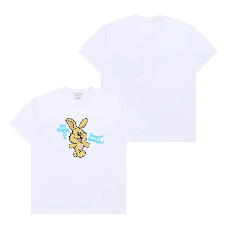Áo Thun ADLV My Name Is Fuzzy Rabbit Trắng