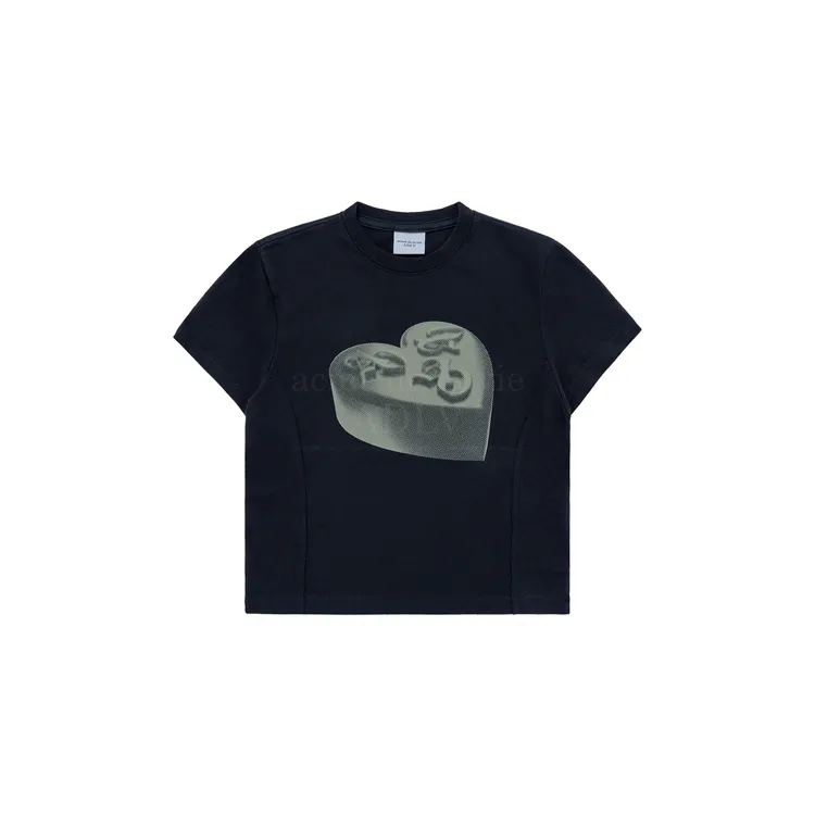 Áo Thun Crop Top ADLV Metal Symbol Cake Artwork Đen