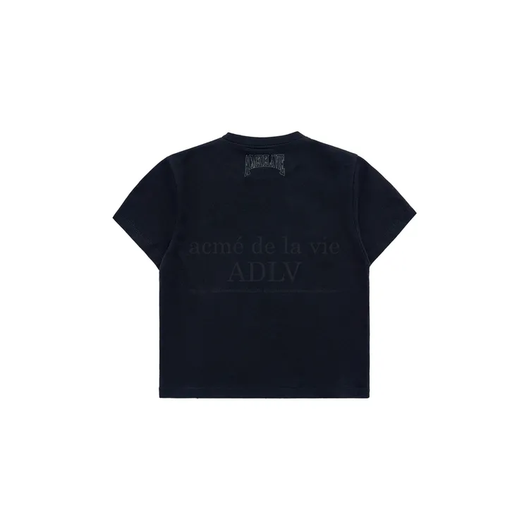 Áo Thun Crop Top ADLV Metal Symbol Cake Artwork Đen