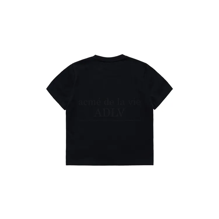 Áo Thun Crop ADLV Circle Symbol Track Đen