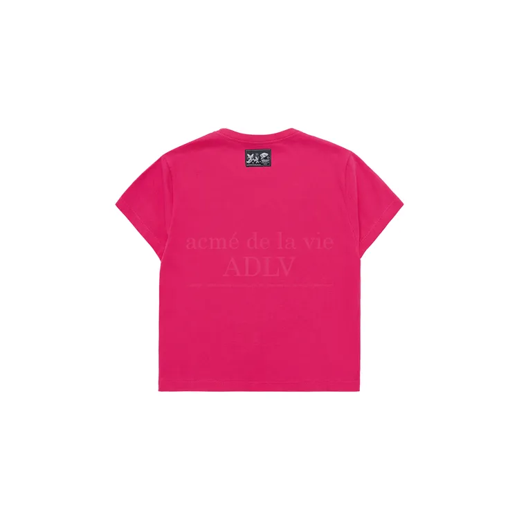 [The Powerpuff Girls X Acmedelavie] Áo Thun Crop ADLV Logo Hồng