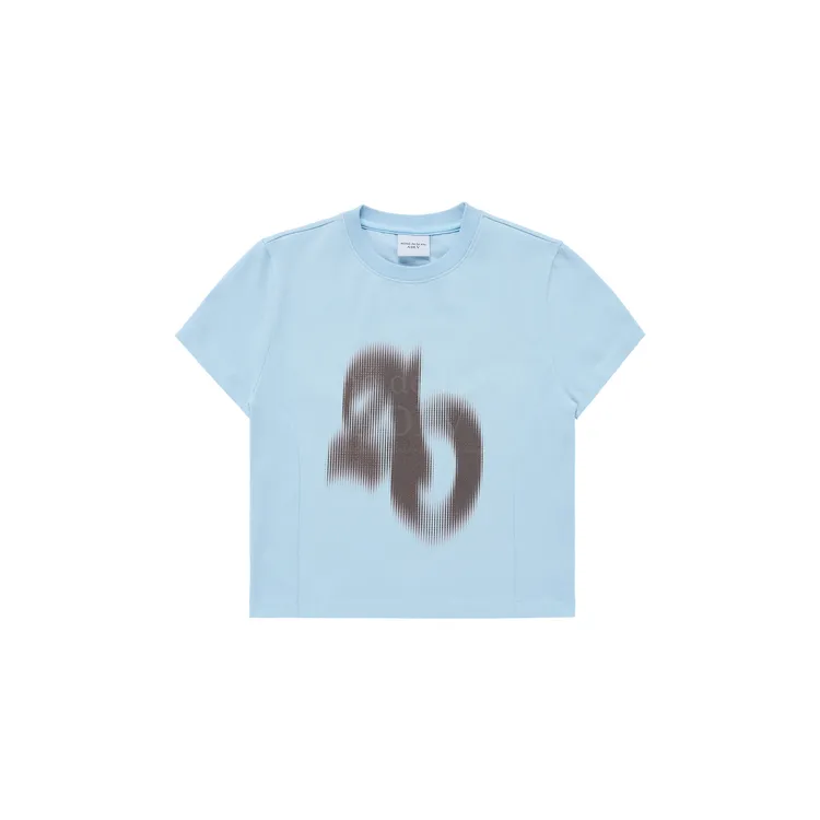 Áo Thun Crop ADLV Symbol Half Tone Print Xanh Dương